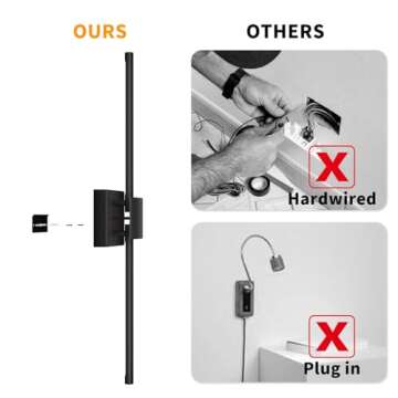 Torchlet Battery Operated Wall Sconces with Remote Control, Dimmable Wall Sconces Set of Two with DIY Independently Rotatable Lamppost, 3000K-6000K LED Wall Lights for Living Room, Bedroom, 28.3 Inch