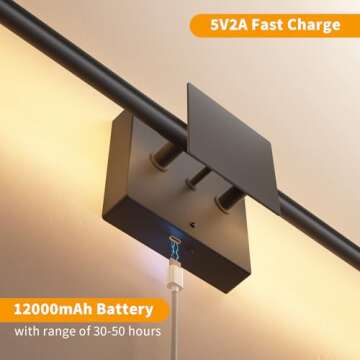 Torchlet Battery Operated Wall Sconces with Remote Control, Dimmable Wall Sconces Set of Two with DIY Independently Rotatable Lamppost, 3000K-6000K LED Wall Lights for Living Room, Bedroom, 28.3 Inch