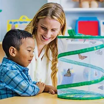 Insect Lore Butterfly Garden Habitat | Washable, Reusable, Folds Flat | Medium 12 Inch Butterfly Gro...