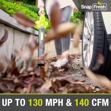 SnapFresh Cordless Leaf Blower Lightweight 2-Speed Tool