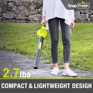 SnapFresh Cordless Leaf Blower Lightweight 2-Speed Tool