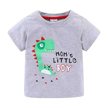 LittleSpring Toddler Boy Outfits Shorts Set for Boys Summer Clothes 3T Beach Outfits Cartoon Car Pat...