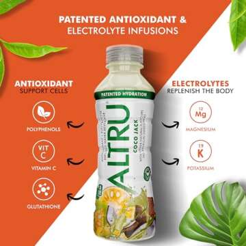 ALTRU Tropical Fruit Flavored Water with Patented Antioxidant & Electrolyte Blend with Glutathione, ...