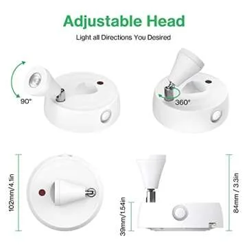 Olafus Spot Lights Indoor 4 Pack, Wireless Spotlight Battery Operated, Dimmable LED Accent Light Remote Control, 2700K Warm White Small Uplight Focus Light for Display Painting Picture Artwork Closet