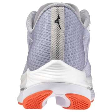 Mizuno Mens Wave Rebellion Flash 2 Running Shoe, White/Black, 10.5