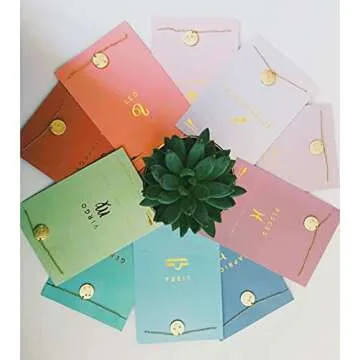 Lucky Feather Scorpio Zodiac Sign Constellation Pendant Necklace for Women, 14K Gold-Dipped with Adjustable 16” – 18” Chain