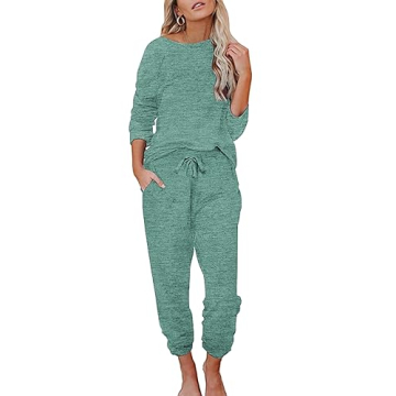 Ekouaer Women’s Pajama Set - Soft Stylish Lounge Set