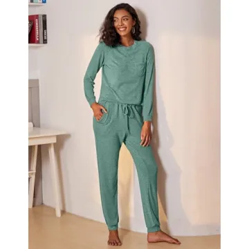 Ekouaer Women’s Pajama Set - Soft Stylish Lounge Set