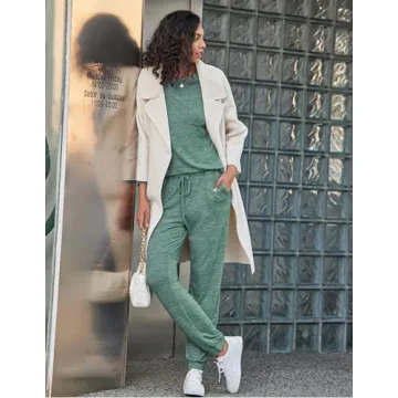 Ekouaer Women’s Pajama Set - Soft Stylish Lounge Set