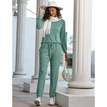 Ekouaer Women’s Pajama Set - Soft Stylish Lounge Set