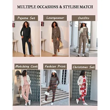 Ekouaer Women’s Pajama Set - Soft Stylish Lounge Set