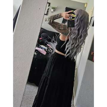 EARKOHA Women's Casual High Waist Maxi Skirt with Pockets