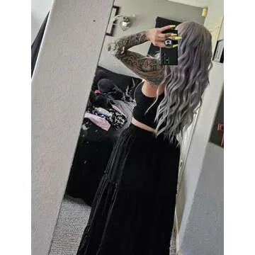 EARKOHA Women's Casual High Waist Maxi Skirt with Pockets