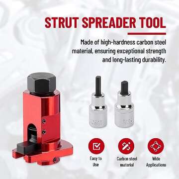 SPARKWHIZ Strut Spreader Tool, Suspension Strut Knuckle Spreader 5.0 – 10.5 mm + Suspension Strut Spreader Socket Tool