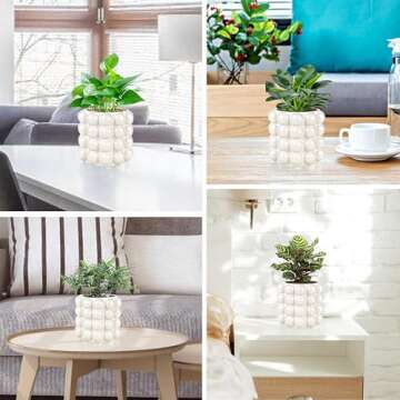 Cusmation Bubble Planter - Modern Ceramic Pots for Indoors