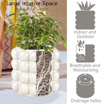 Cusmation Bubble Planter - Modern Ceramic Pots for Indoors