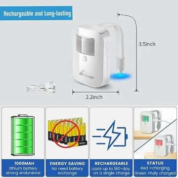 2 Pack Rechargeable Toilet Night Lights with 16-Color Motion Detection - Novelty Bathroom Bowl Light - Cool Funny Birthday Gag Stocking Stuffer Gadget Gifts for Adult Kids Men Father Dad Boys Toddlers