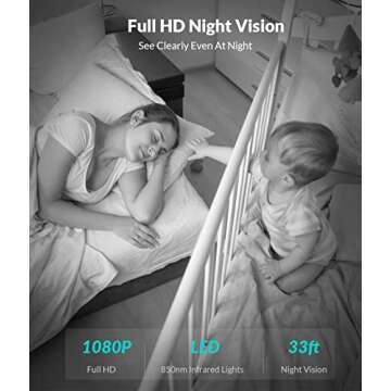 NETVUE Indoor Camera, 1080P FHD 2.4GHz WiFi Pet Camera, Home Camera for Pet/Baby, Dog Camera 2-Way Audio, Indoor Security Camera Night Vision, AI Human Detection, Cloud Storage/TF Card, White