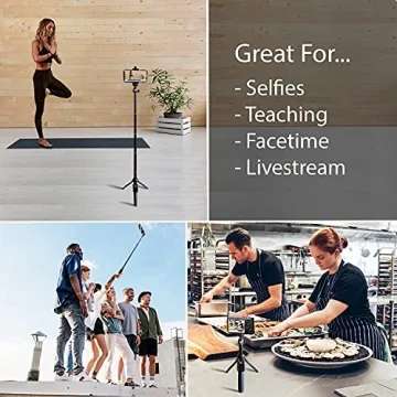 Fugetek 42" Selfie Stick Tripod Bluetooth Remote iPhone Android