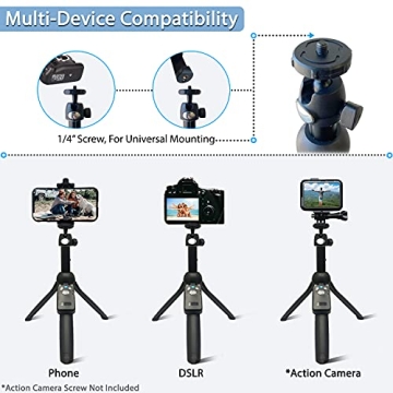 Fugetek 42" Selfie Stick Tripod Bluetooth Remote iPhone Android