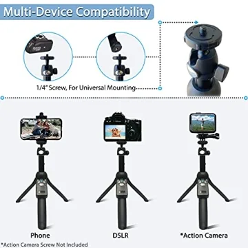 Fugetek 42" Selfie Stick Tripod Bluetooth Remote iPhone Android