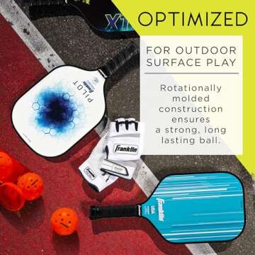 Franklin Sports X-40 Outdoor Pickleballs - Official Ball of USA Pickleball, APP Tour + Pickleball US Open - 3 Packs, 12 Packs, 36 Pickleball Buckets, 50, 100 + 400 Bulk Packs of Regulation Pickleballs