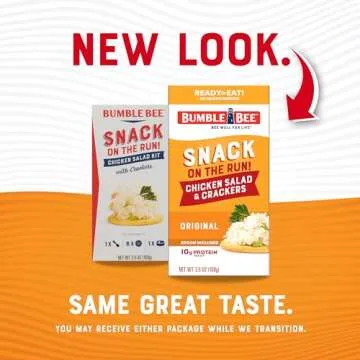 Bumble Bee Snack on the Run Chicken Salad with Crackers Kit, 3.5 oz (Pack of 12) - Ready to Eat, Spoon Included - Shelf Stable & Convenient Protein Snack