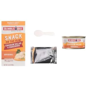 Bumble Bee Snack on the Run Chicken Salad with Crackers Kit, 3.5 oz (Pack of 12) - Ready to Eat, Spoon Included - Shelf Stable & Convenient Protein Snack