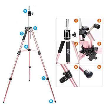 gexworldwide GEX 63" Heavy Duty Mannequin Tripod Stand Wig Stand for Wig Mannequin Head Training Dol...