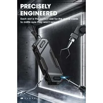 Mumba 12 Switch Game Card Case Holder for Nintendo Switch Game Cards, Portable and Exquisite Protective Hard Shell with 4 Layer Rotatable Holder for Nintendo Switch or OLED or Lite Games (Black)