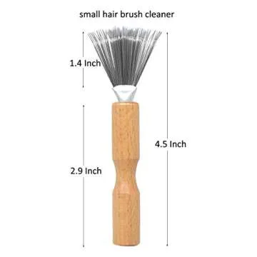 Hair Brush Cleaner with Metal Wire Rake for Hair Dust Lint Removal
