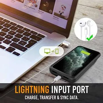 Alpatronix Battery Case for iPhone 12 Pro Max (6.7 inch), Slim Portable Protective Extended Charger Cover with Wireless Charging, Lightning Input, Apple Pay, CarPlay - BX12Pro Max - Matte Black