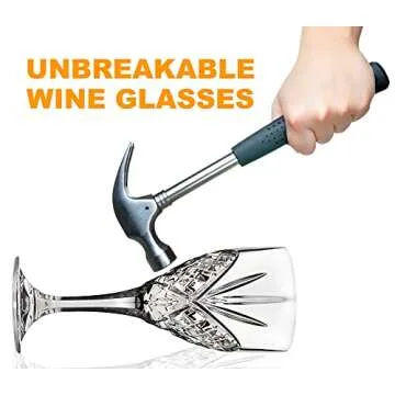 Godinger Wine Glasses Goblets, Shatterproof and Reusable Acrylic - Dublin Collection, Set of 4