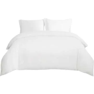 Bedsure White Duvet Cover - Soft, Durable Queen Bedding Set