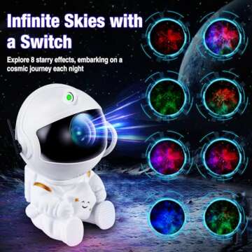 XHSY Astronaut Projector，Star Projector Galaxy Light，Night Light for Kids，Light Projector for ...