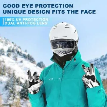LAVOLLY Ski Goggles Snowboard Goggles Adult, 100% UV Protection Anti-Fog Snow Goggles Snowmobile Skiing Skating for Men Women Youth