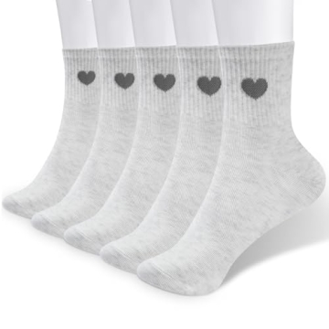 Corlap Women's Cute Cotton Crew Socks Gift Boxed 5-Pack