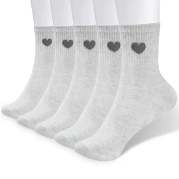 Corlap Women's Cute Cotton Crew Socks Gift Boxed 5-Pack