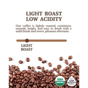 Subtle Earth Organic Coffee Light Roast - 5lb Whole Beans