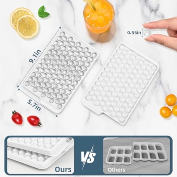 WIBIMEN Mini Ice Cube Trays for Perfect Nugget Ice