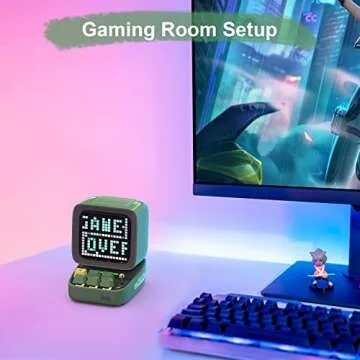 Divoom Ditoo Programmable Pixel Art LED-Bluetooth-Speaker Showing-Clock Emoji DIY Design for Home We...