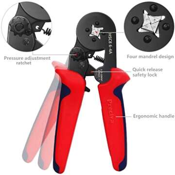 Preciva Ferrule Crimping Tool Kit with 1200PCS Connectors