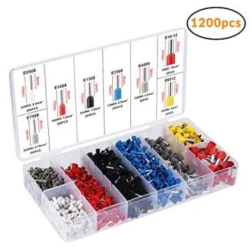 Preciva Ferrule Crimping Tool Kit with 1200PCS Connectors