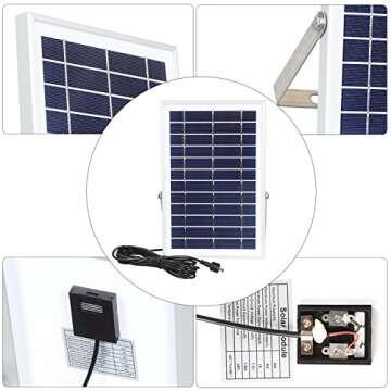 T-SUNUS RGB LED Flood Lights 50W, Color Changing Outdoor Solar Security Floodlight, IP65 Waterproof, Remote Control, Landscape Lighting Solar Spotlight for Decking Lighting, Patio Lighting