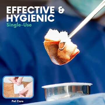 HEALQU Gauze Pads - Bag of 200 4x4 Gauze Pads - 4-Ply, Non-Woven Surgical Sponges - Super Absorbent Medical Gauze Sponges for Wound Dressing, Debridement, Cleaning, Prepping