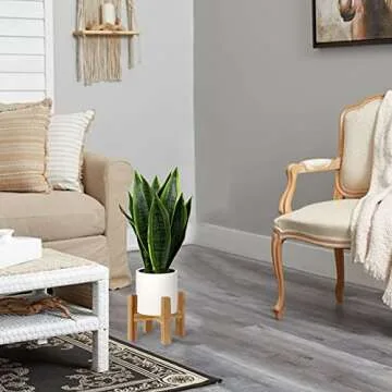 Briful 16" Faux Potted Snake Plant for Modern Decor