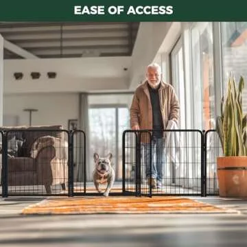 FXW Homeplus Indoor Dog Playpen - Stress-Free and Safe Play, 24 Inch 6 Panels for Puppy and Small Dogs, Black│Patented