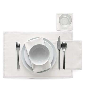 MY DRAP Reusable Dinner Napkin Set, Elegant Cotton Napkins