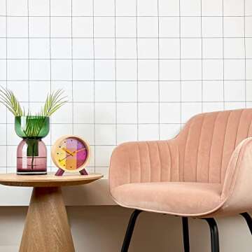 Cloudnola Reversible Large Glass Flower Vase and Bud Vase, Green and Pink, 9.5" Height x 5.6" Dia, Home, Wedding, and Event Decor