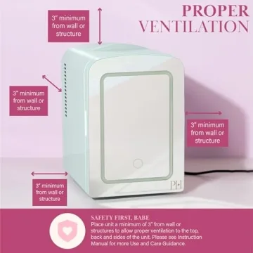 Paris Hilton Mini Beauty Fridge with LED Light